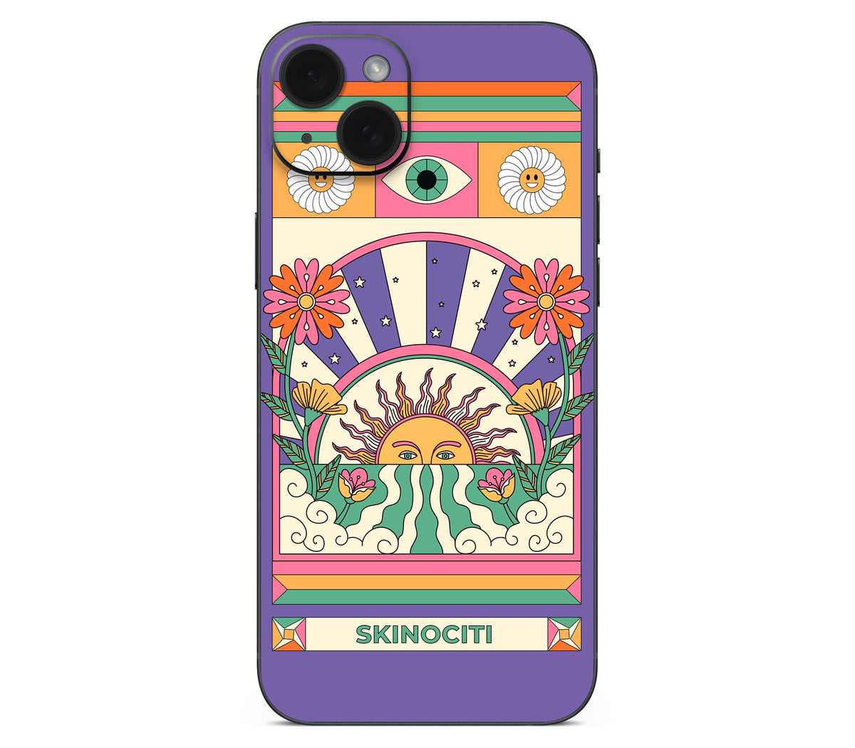 iPhone 15 skin, Acidic Glare, back skin