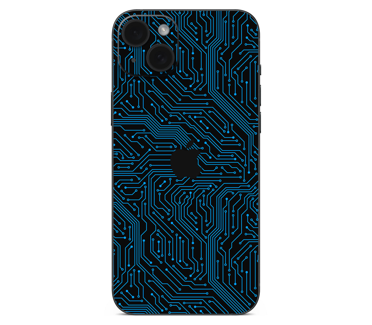 iPhone 15 skin, Eternal Blue, back skin with logo cutout