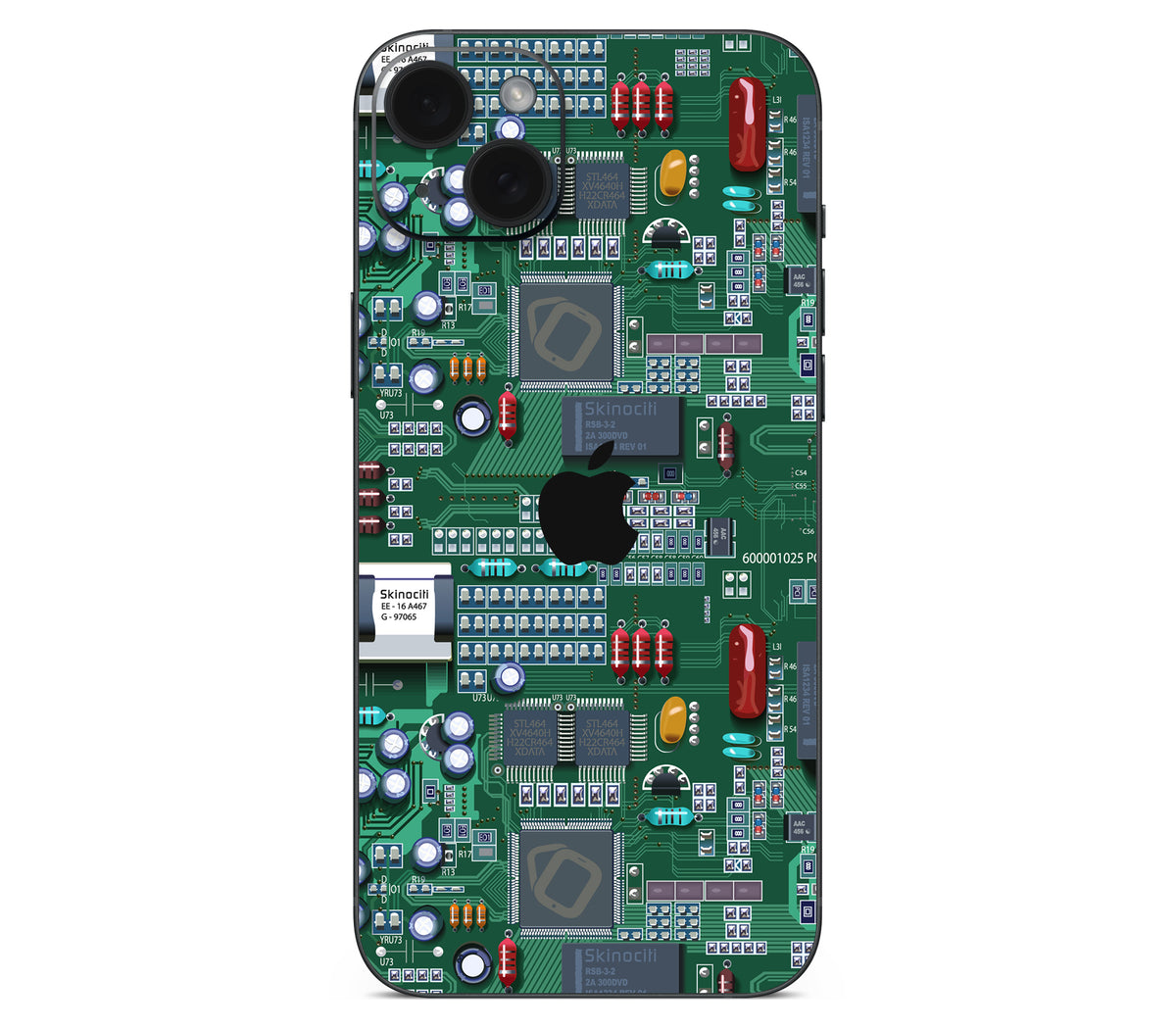 iPhone 15 skin, Terminal, back skin with logo cutout