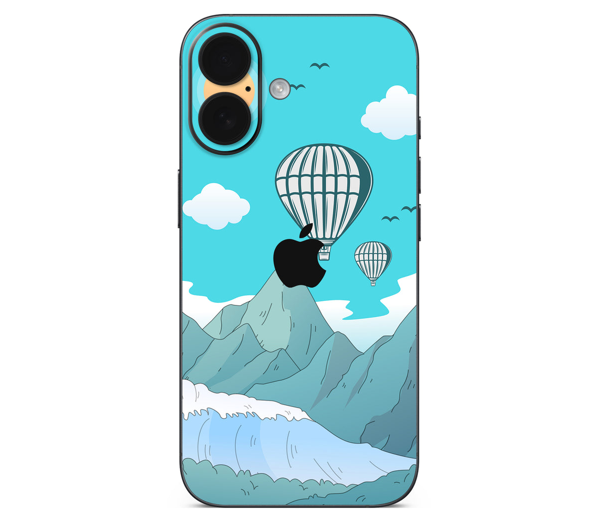 iPhone 16 Plus skin, Altitude Error, back skin with logo cutout