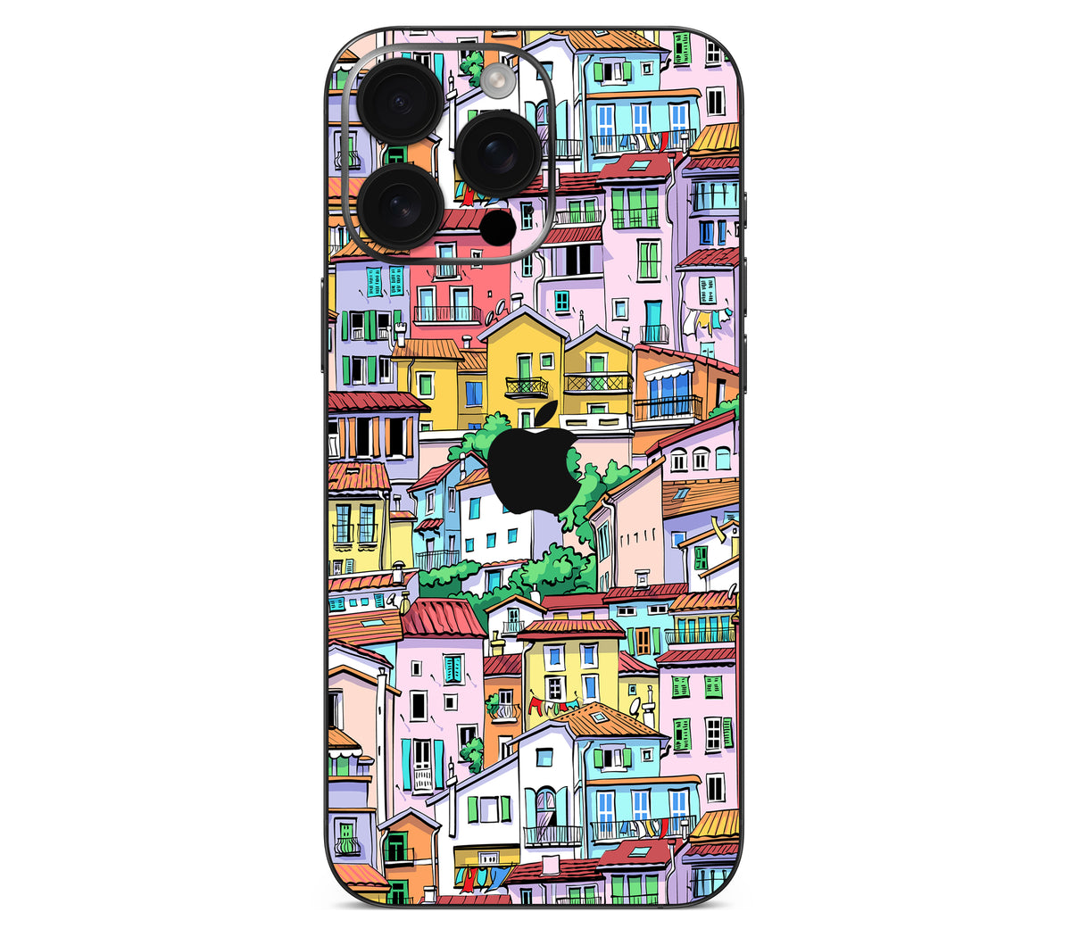 iPhone 16 Pro Max skin, Menton Mosaic, back skin with logo cutout