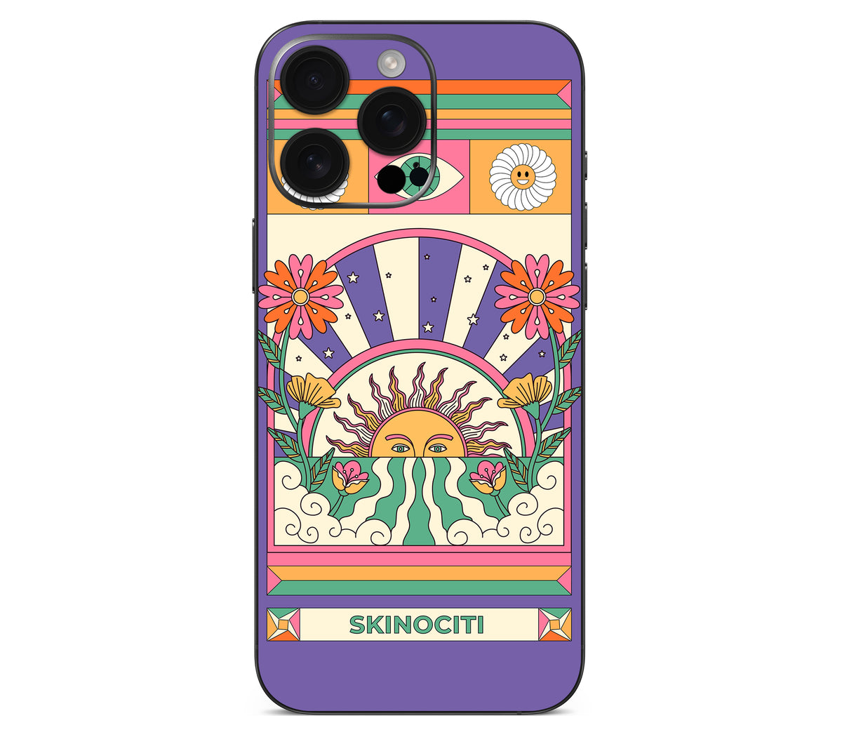 iPhone 16 Pro skin, Acidic Glare, back skin