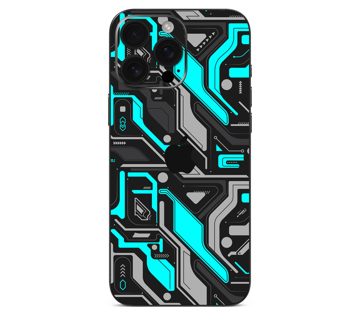 iPhone 16 Pro skin, Code Rot (Glitch), back skin with logo cutout