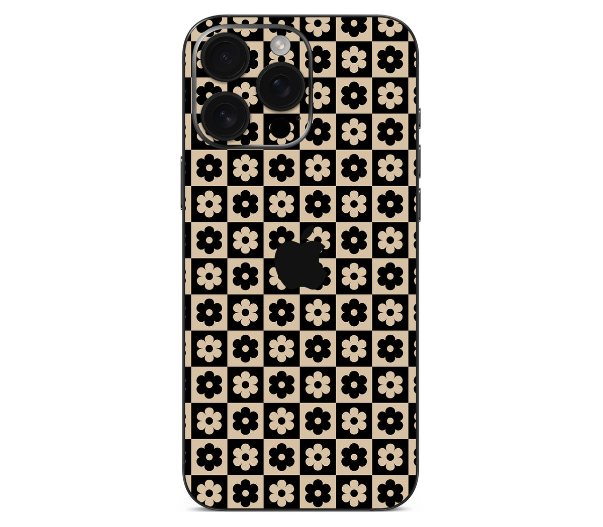 iPhone 16 Pro skin, Floral Grid, back skin with logo cutout