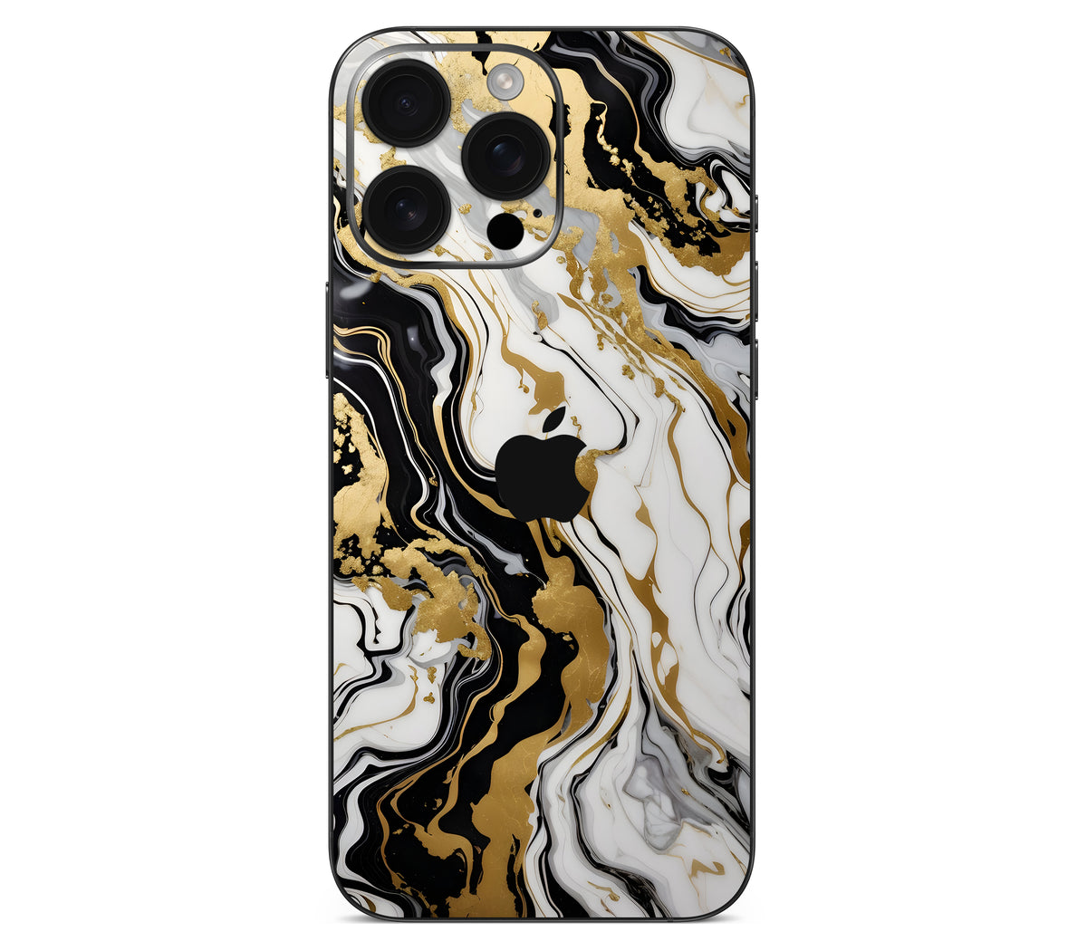 iPhone 16 Pro skin, Gold Flare, back skin with logo cutout
