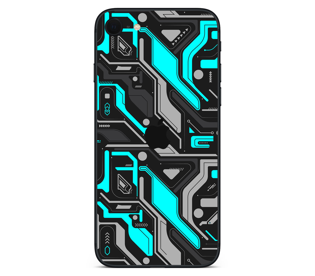 iPhone SE 2020 Gen2 skin, Code Rot (Glitch), back skin with logo cutout