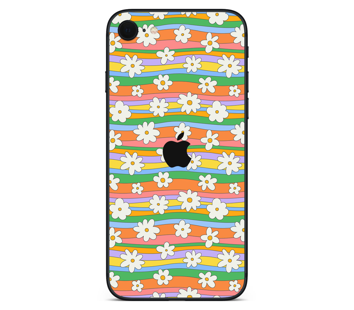 iPhone SE 2020 Gen2 skin, Daisy Drift, back skin with logo cutout