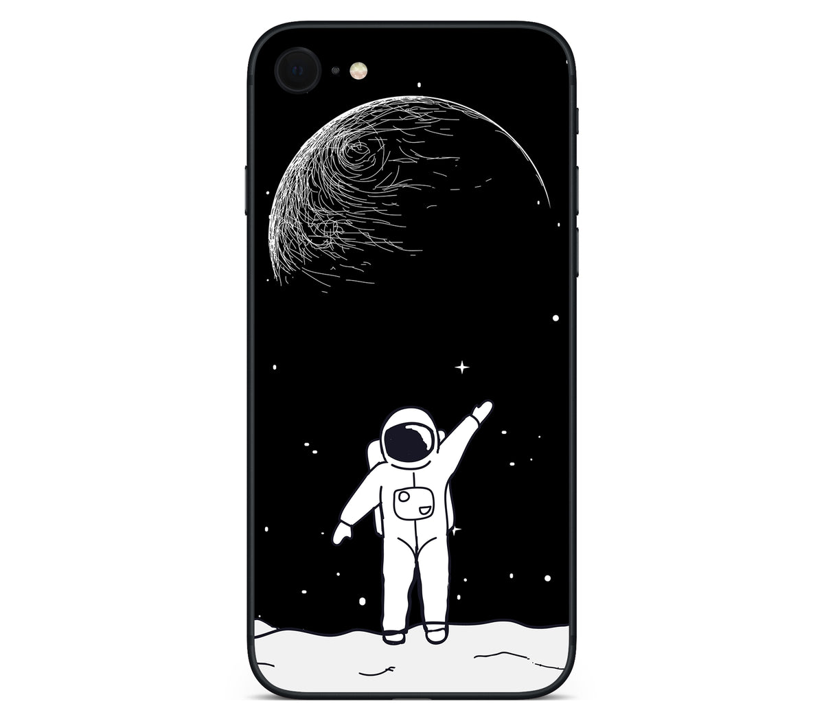 iPhone SE 2020 Gen2 skin, Moonwave, back skin