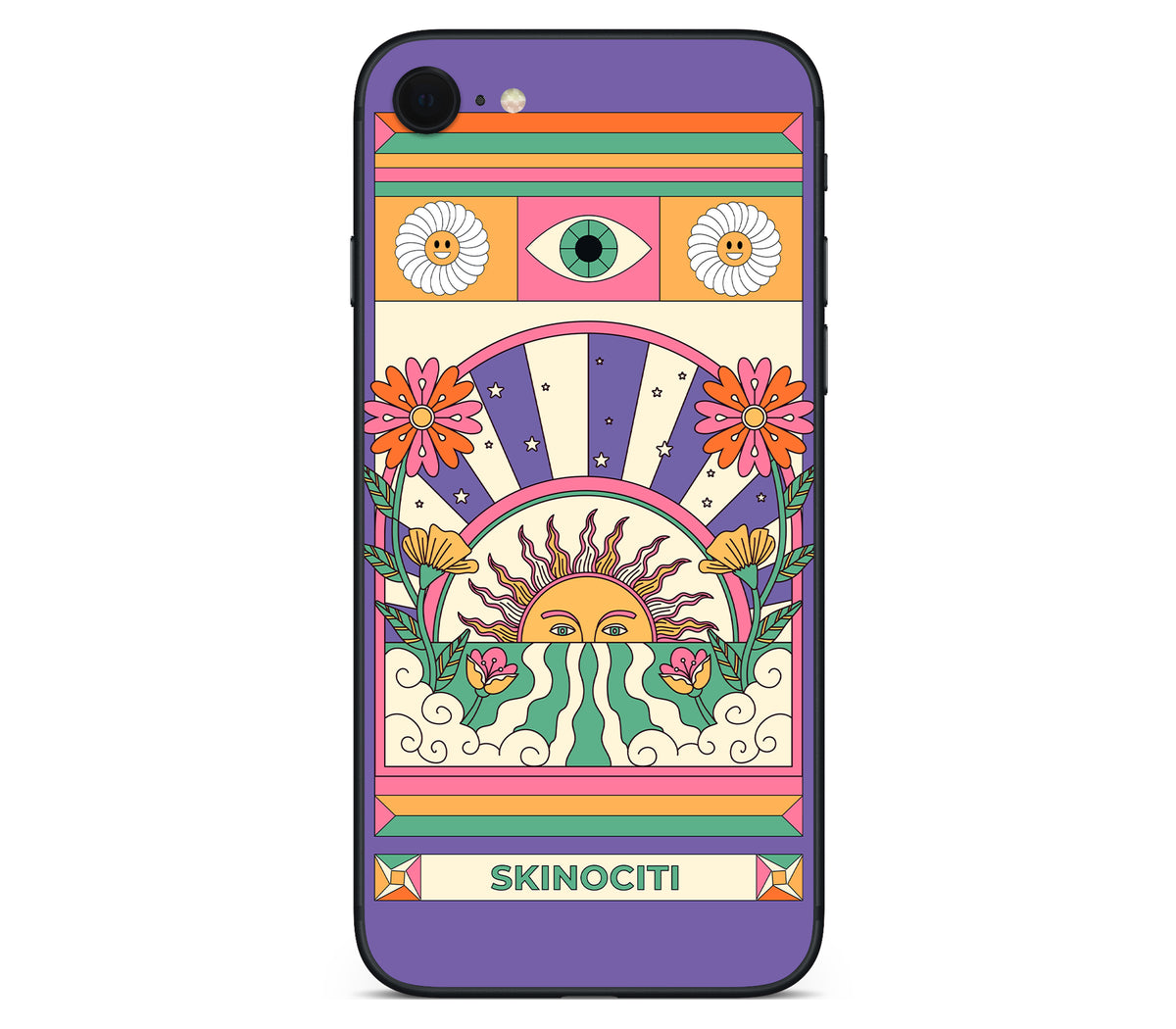 iPhone SE 2022 Gen3 skin, Acidic Glare, back skin