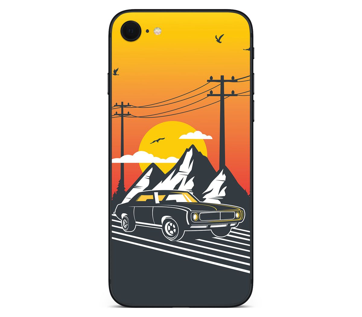 iPhone SE 2022 Gen3 skin, Last Ride, back skin