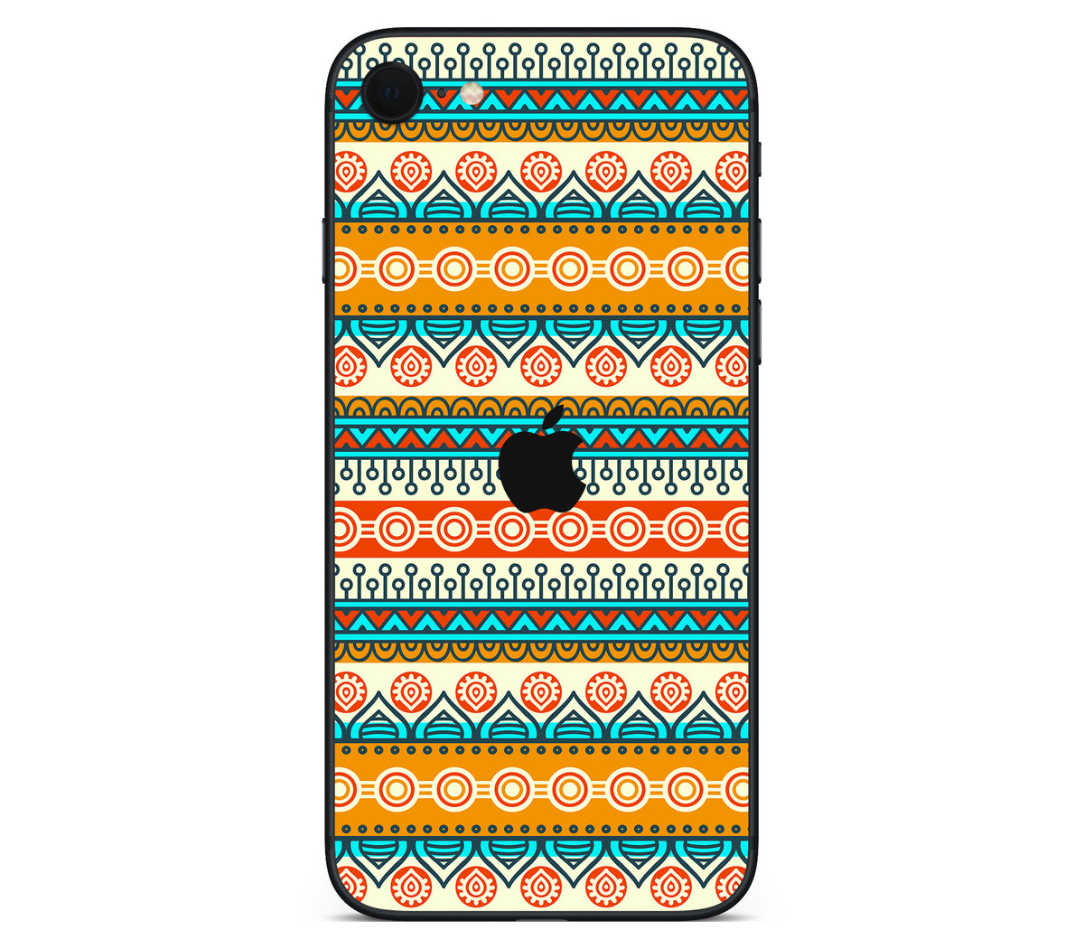 iPhone SE 2022 Gen3 skin, Rangoli, back skin with logo cutout
