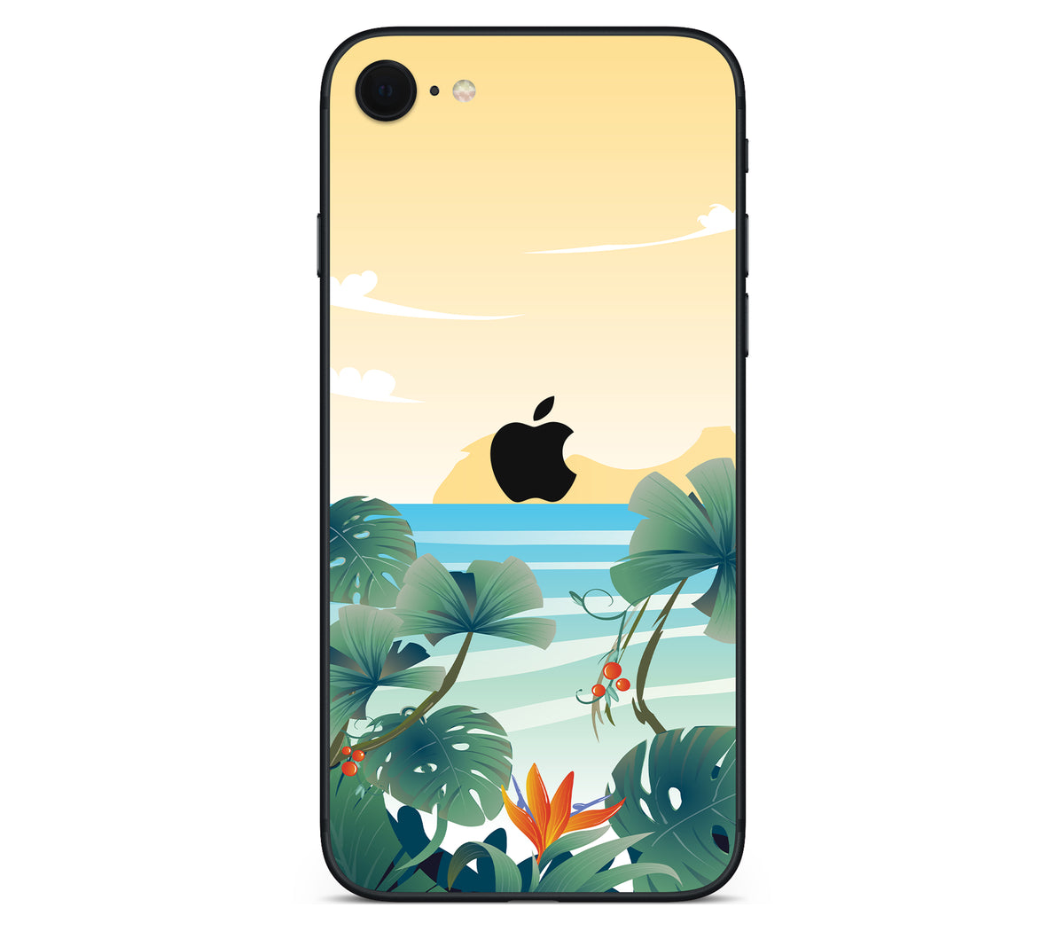 iPhone SE 2022 Gen3 skin, Sizzle Bay, back skin with logo cutout