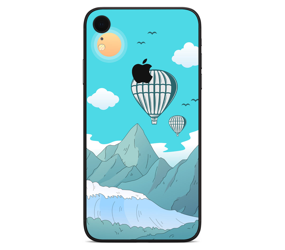 iPhone XR skin, Altitude Error, back skin with logo cutout