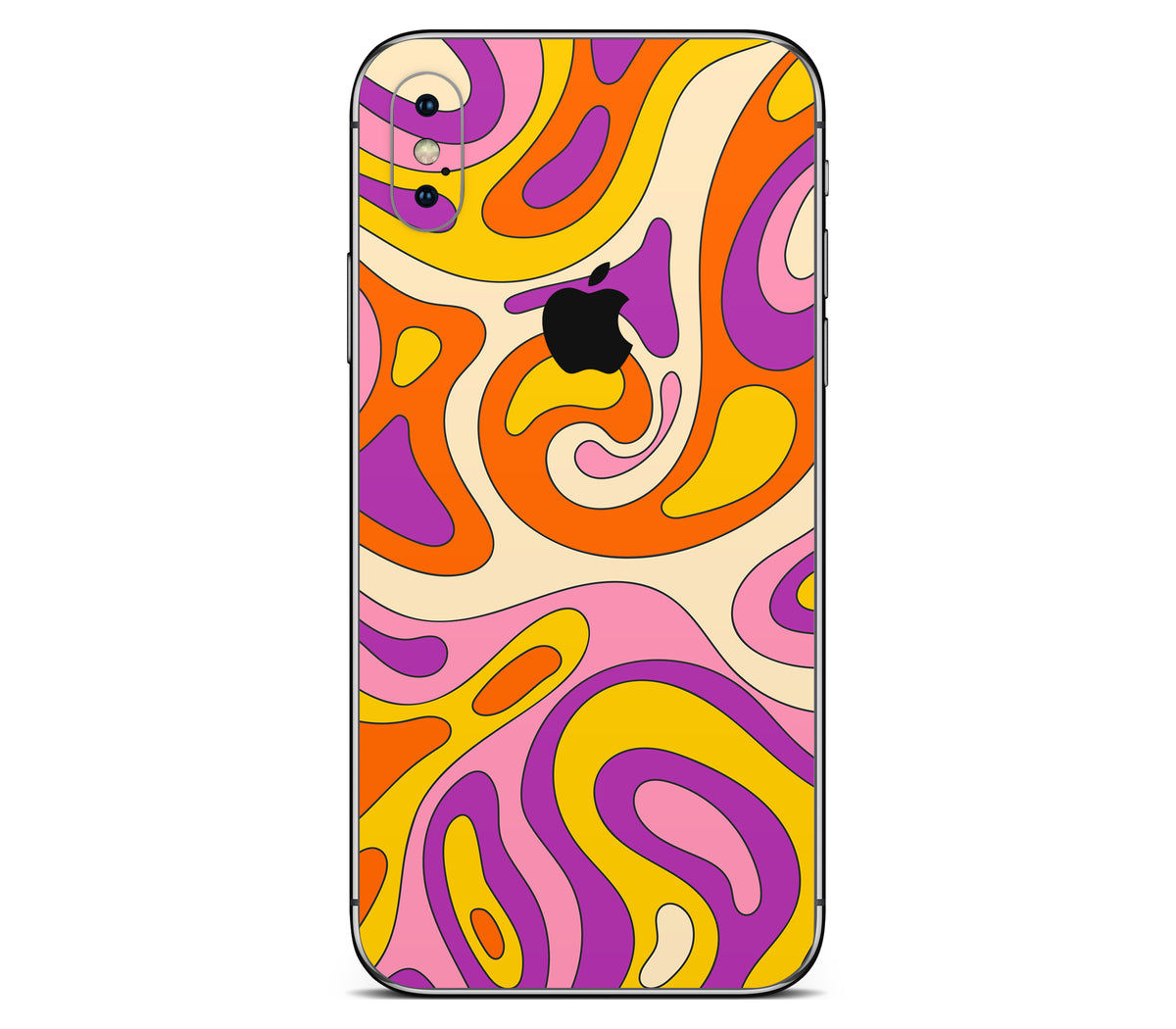 iPhone XS Max skin, Psycho Vortex, back skin with logo cutout