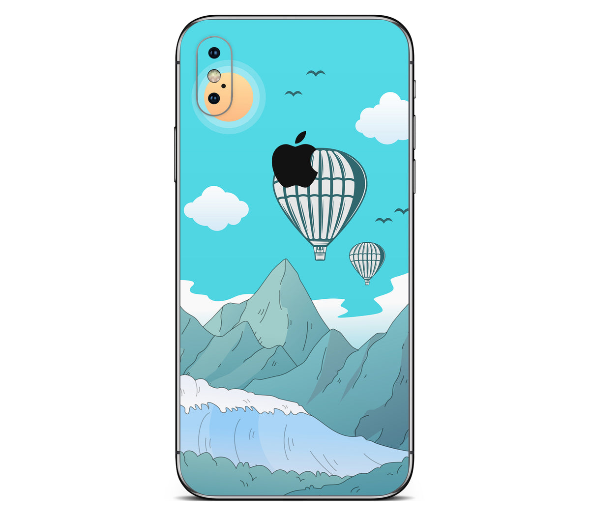 iPhone XS skin, Altitude Error, back skin with logo cutout