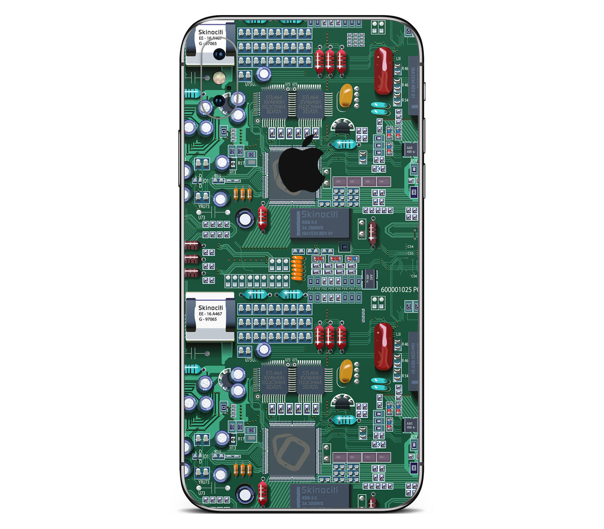 iPhone XS skin, Terminal, back skin with logo cutout
