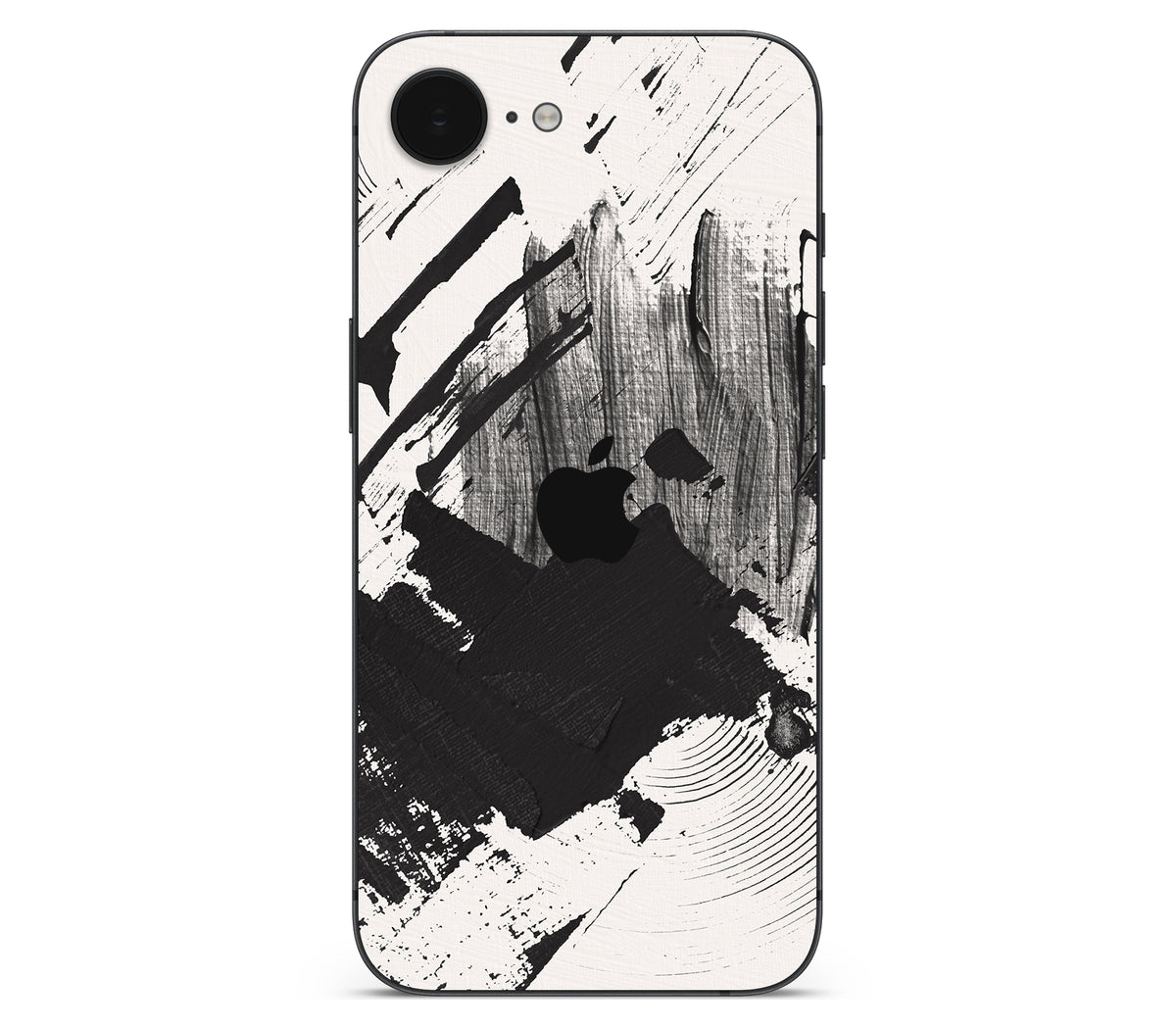 iPhone 17e skin, Black Noir, back skin with logo cutout