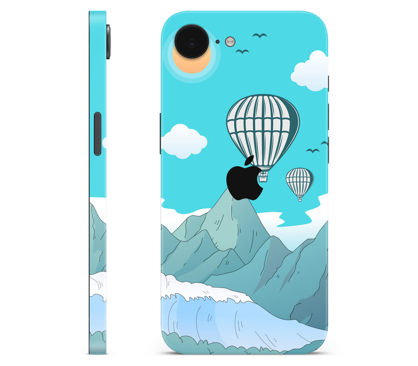 iPhone 17e skin, Altitude Error, full wrap with logo cutout