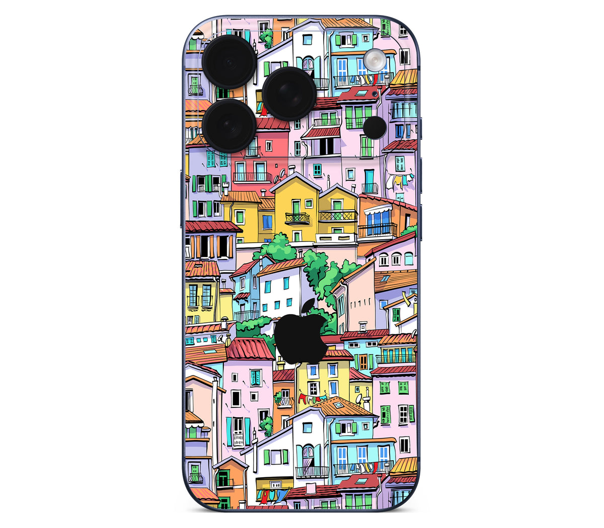 iPhone 18 Pro Max skin, Menton Mosaic, back skin with logo cutout