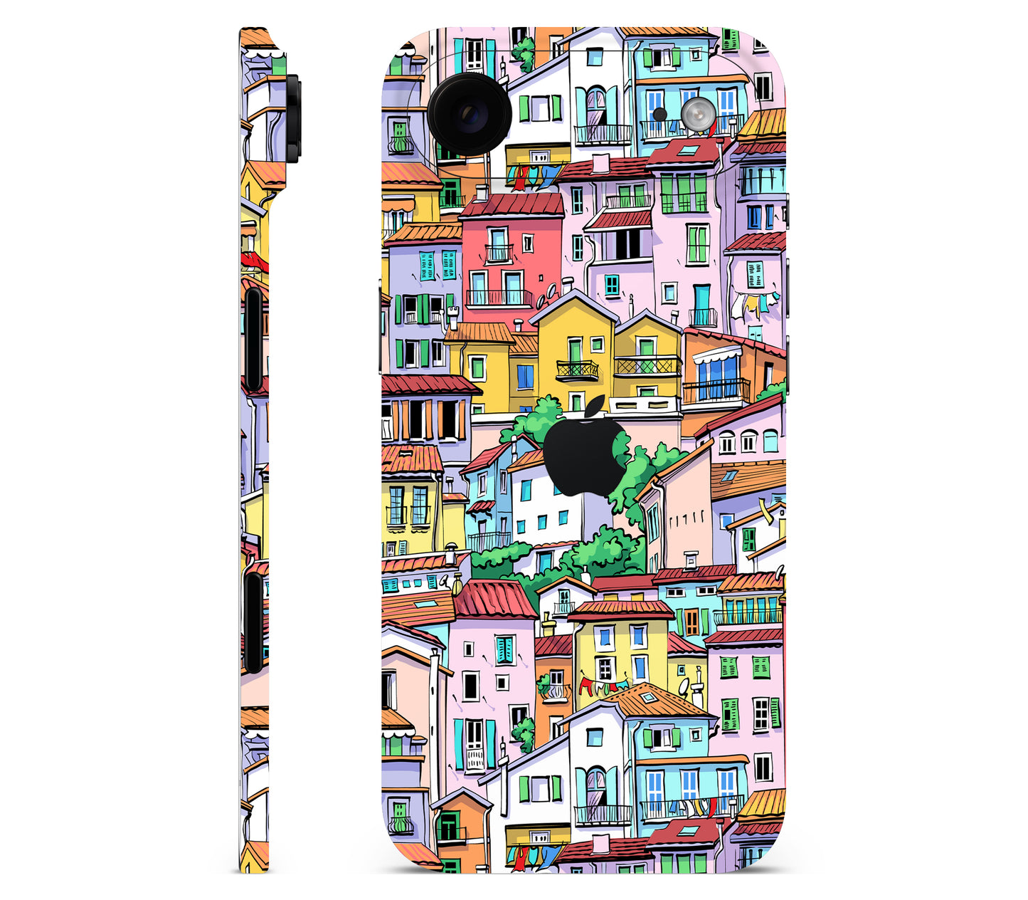 iPhone Air skin, Menton Mosaic, full wrap with logo cutout