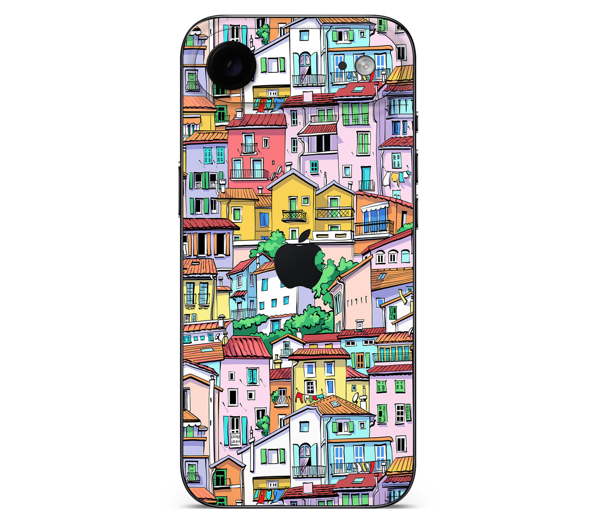 iPhone Air skin, Menton Mosaic, back skin with logo cutout