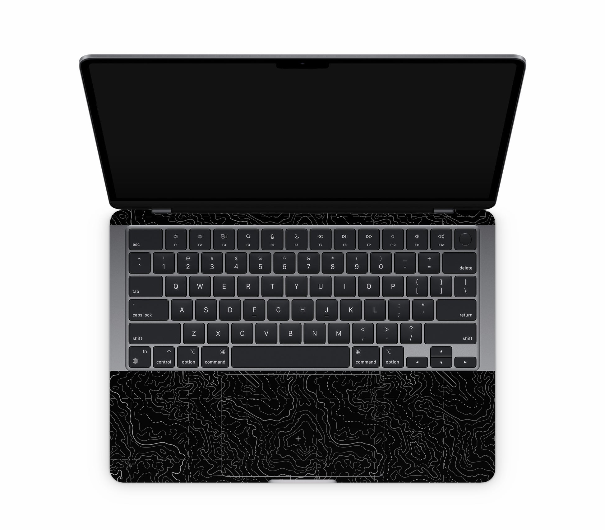 MacBook Air 13" (2022, M2) skin, Lockdown (Blackout), inside skin
