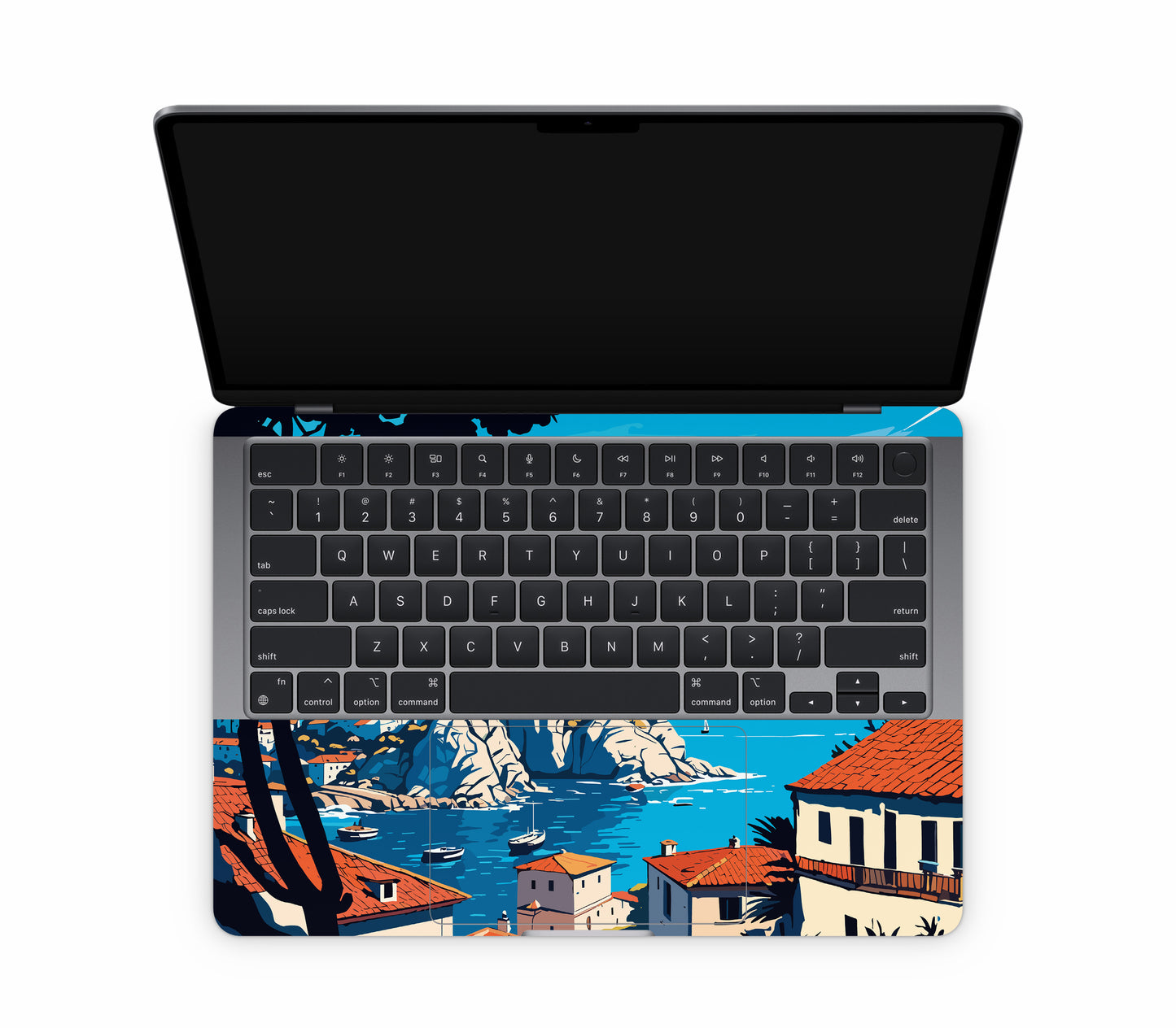 MacBook Air 13" (2026, M5) skin, Coastal Clouds, inside skin