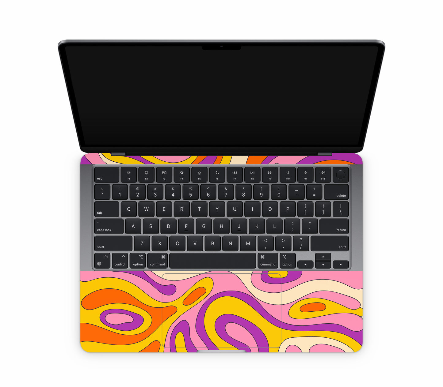 MacBook Air 13" (2026, M5) skin, Psycho Vortex, inside skin