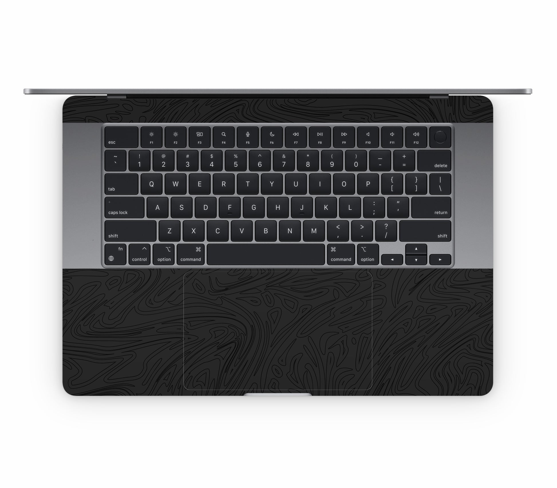 MacBook Air 15" (2025, M4) skin, Black Ice, inside skin
