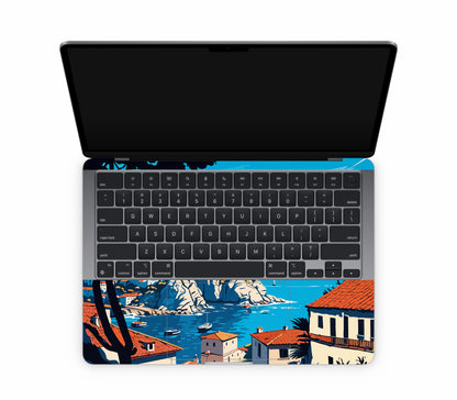 MacBook Neo skin, Coastal Clouds, inside skin