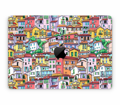 MacBook Air 13" (2025, M4) skin, Menton Mosaic, top skin with logo cutout