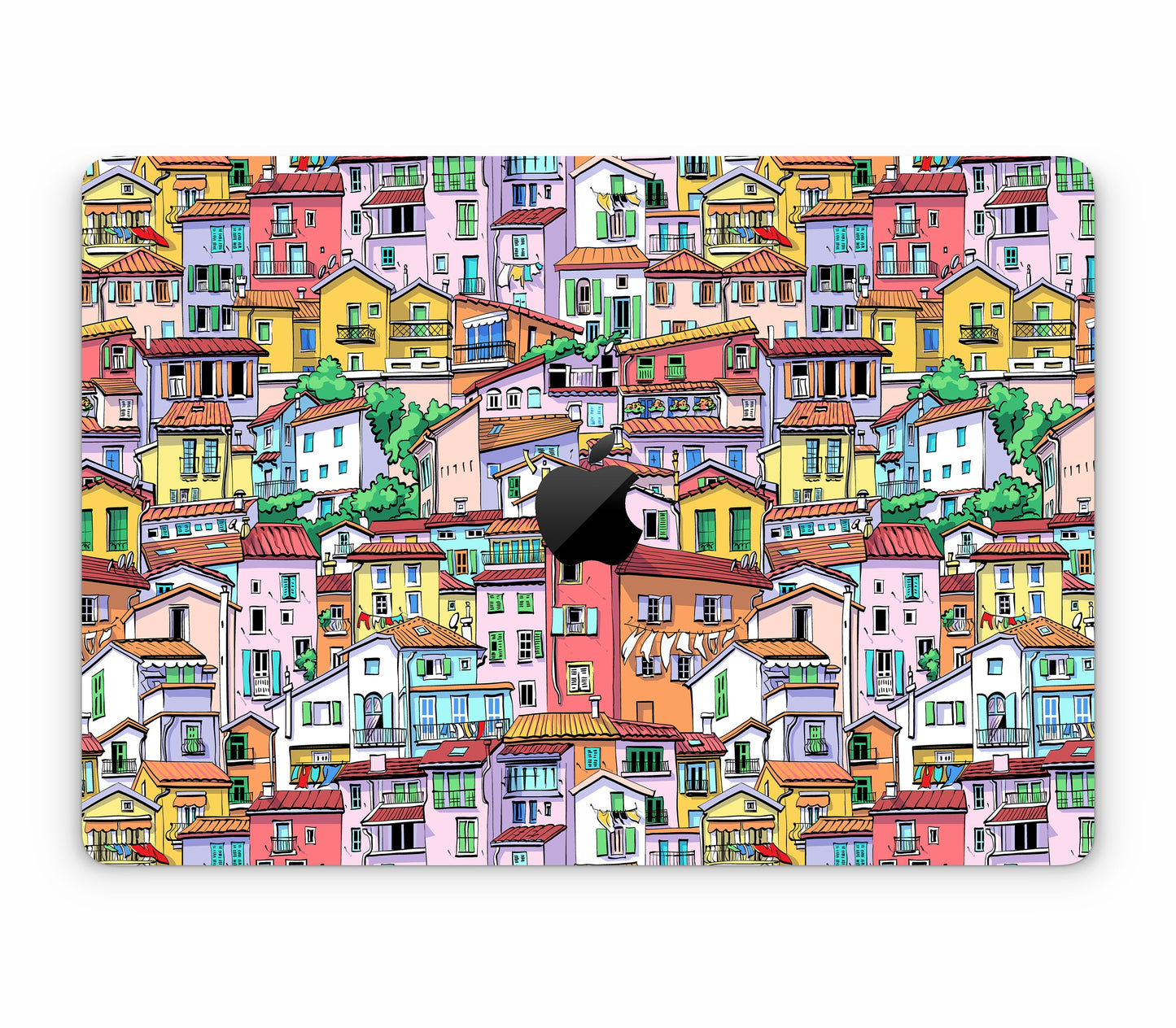 MacBook Pro 15" (2019, Touch Bar) skin, Menton Mosaic, top skin with logo cutout