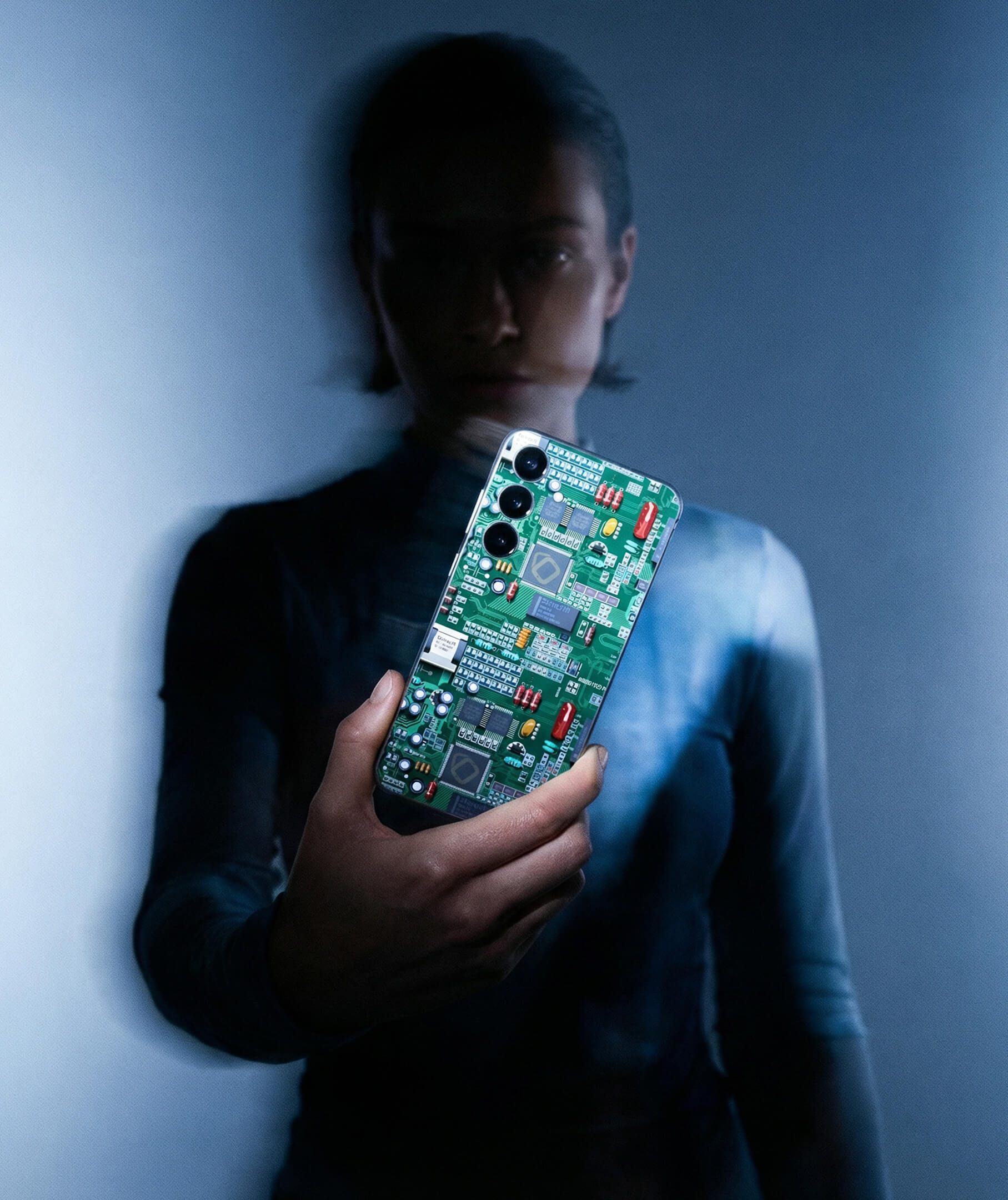Skinociti Terminal 3D textured Samsung Galaxy skin with PCB design